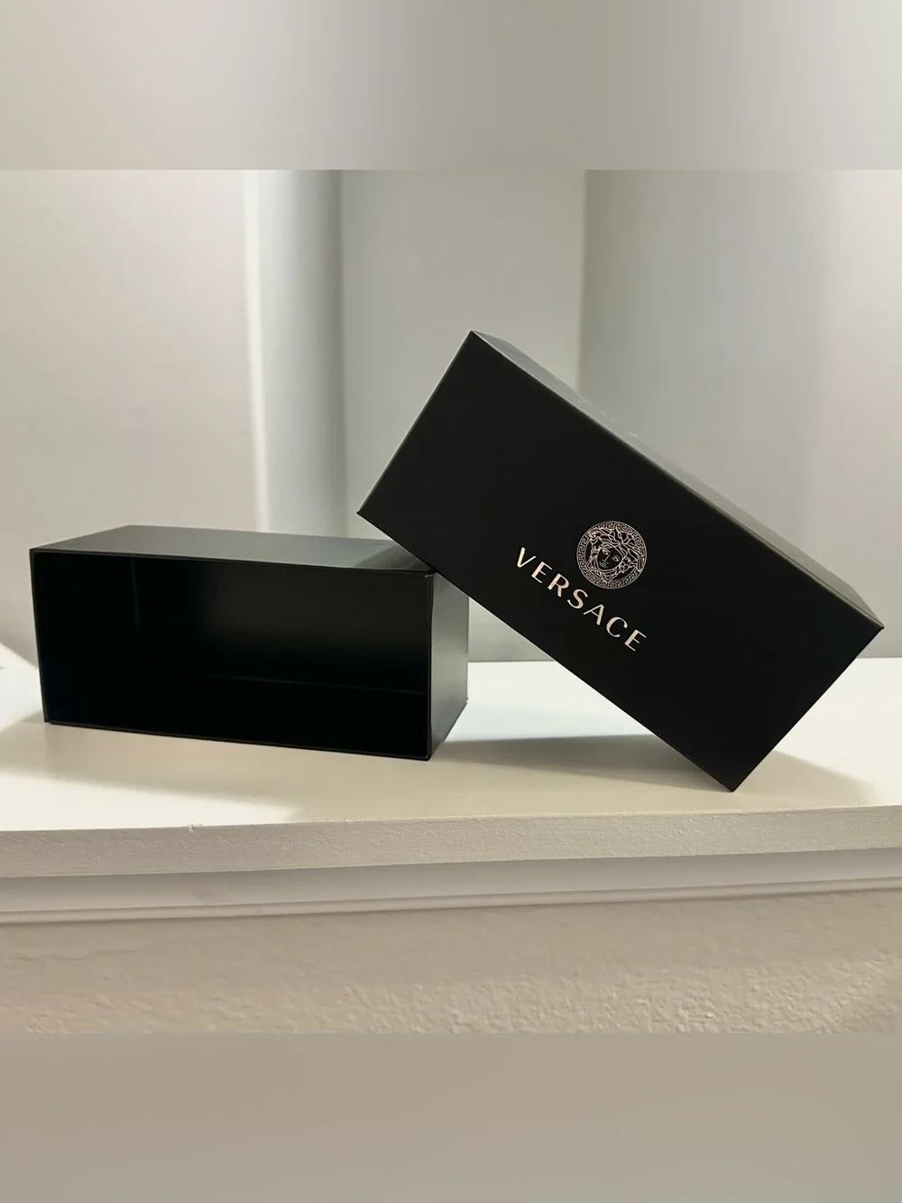Versace Black Box for eyeglasses with Gold Medusa and Logo